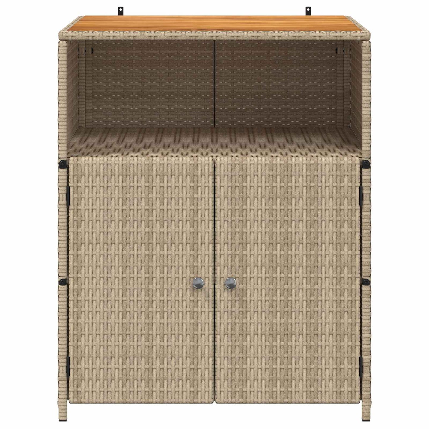 vidaXL Cabinet Beige 70 x 50 x 87 cm Polyester and Roly Ratten