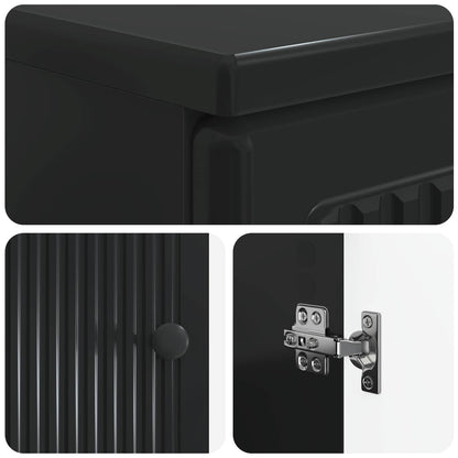 vidaXL Bathroom Sink Cabinet EDE Black 59.5 x 31.5x 59 cm