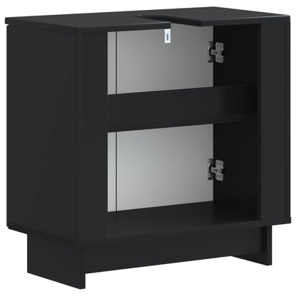 vidaXL Bathroom Sink Cabinet EDE Black 59.5 x 31.5x 59 cm