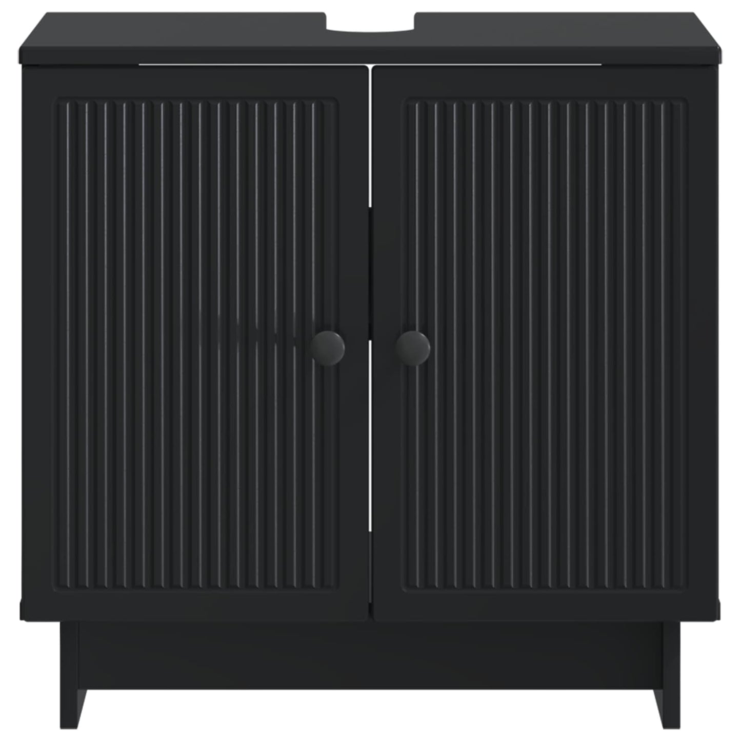 vidaXL Bathroom Sink Cabinet EDE Black 59.5 x 31.5x 59 cm