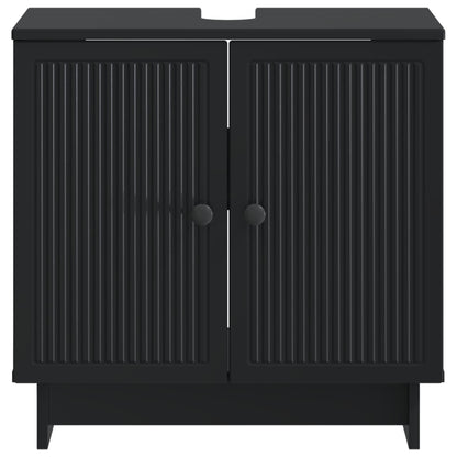 vidaXL Bathroom Sink Cabinet EDE Black 59.5 x 31.5x 59 cm