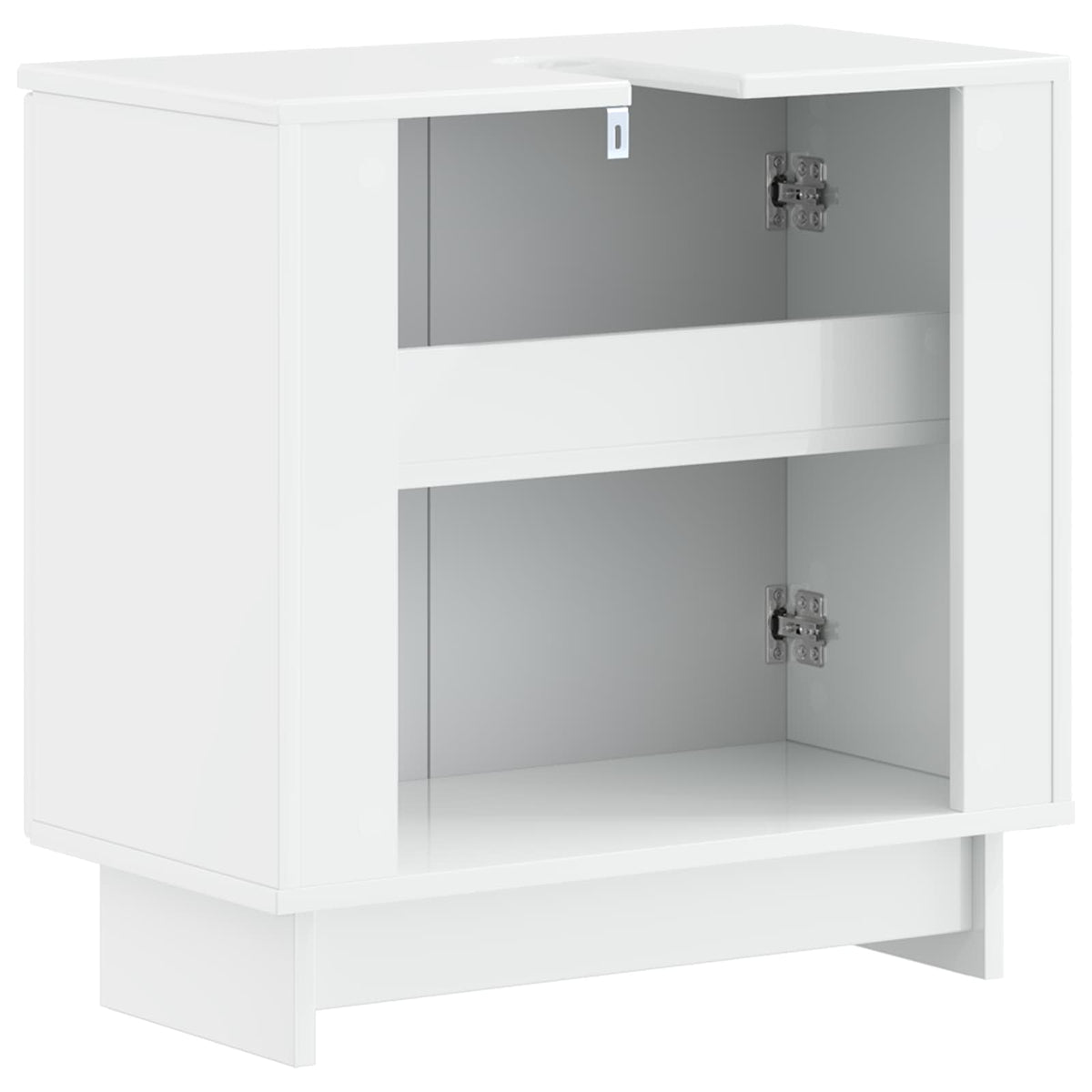 vidaXL Bathroom Sink Cabinet EDE High Gloss White 59.5 x 31.5x 59 cm