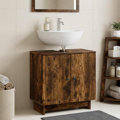 vidaXL Bathroom Sink Cabinet EDE Smoked Oak 59.5 x 31.5x 59 cm