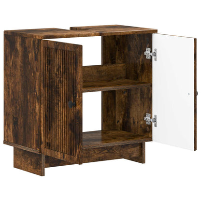 vidaXL Bathroom Sink Cabinet EDE Smoked Oak 59.5 x 31.5x 59 cm
