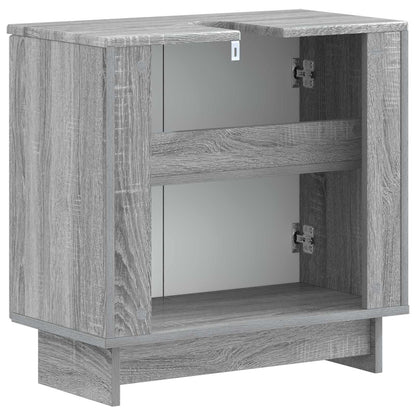 vidaXL Bathroom Sink Cabinet EDE Grey Sonoma 59.5 x 31.5x 59 cm