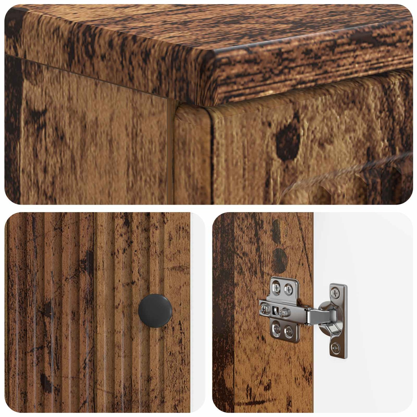 vidaXL Bathroom Sink Cabinet EDE Old Wood 59.5 x 31.5x 59 cm
