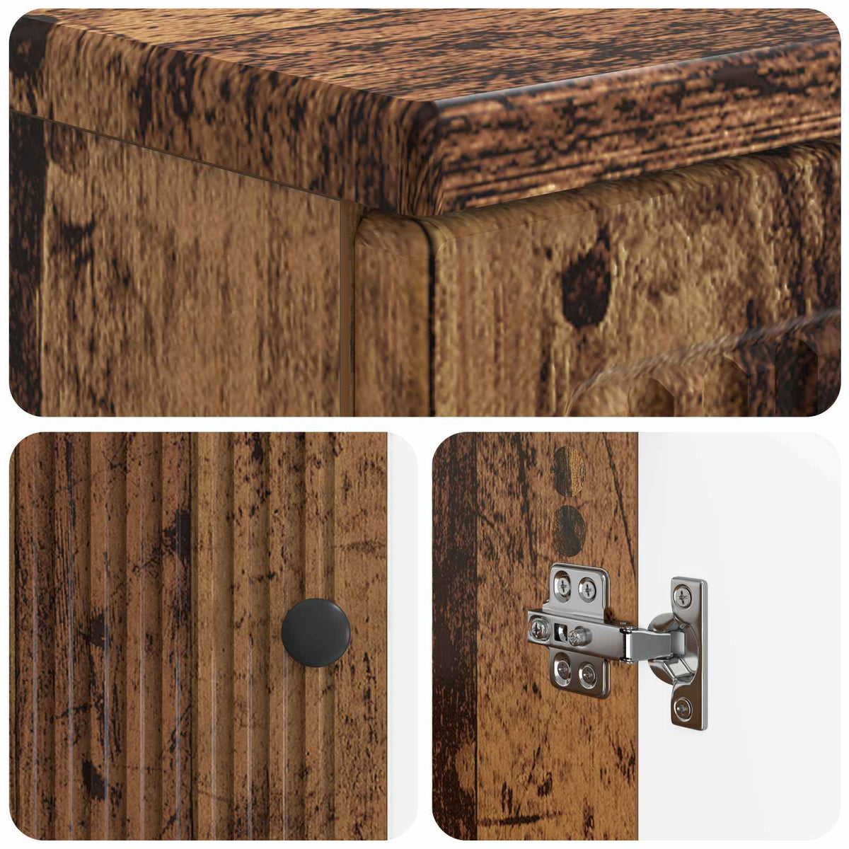 vidaXL Bathroom Sink Cabinet EDE Old Wood 59.5 x 31.5x 59 cm