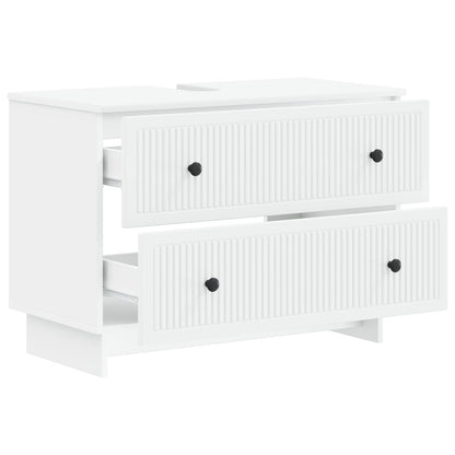 vidaXL Bathroom Sink Cabinet EDE White 82 x 41x 59 cm Engineered Wood