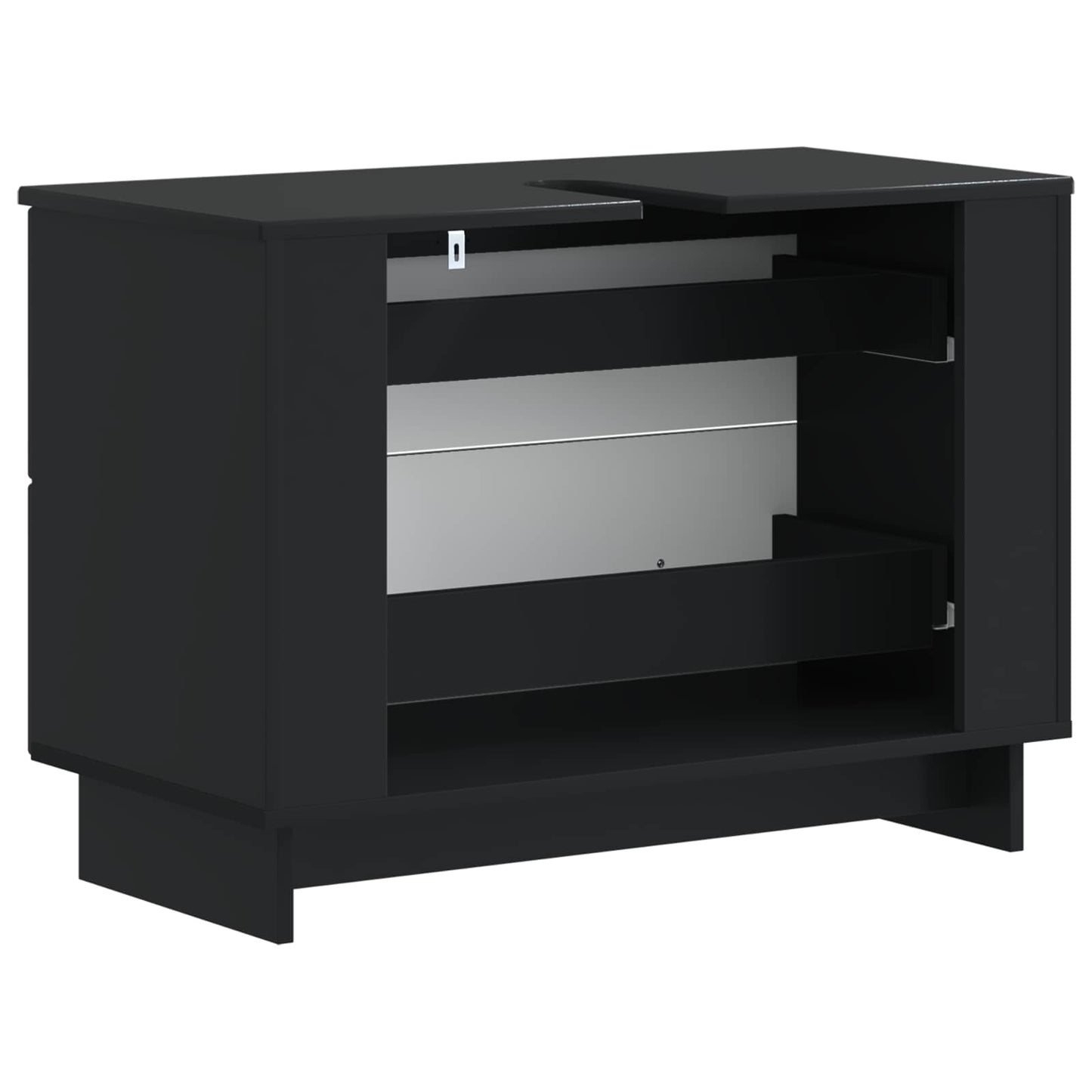 vidaXL Bathroom Sink Cabinet EDE Black 82 x 41x 59 cm Engineered Wood
