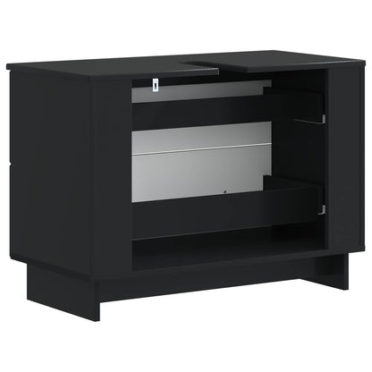 vidaXL Bathroom Sink Cabinet EDE Black 82 x 41x 59 cm Engineered Wood