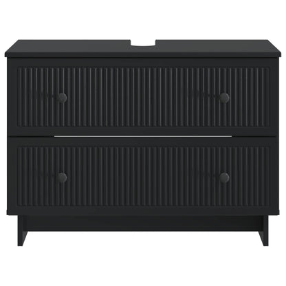 vidaXL Bathroom Sink Cabinet EDE Black 82 x 41x 59 cm Engineered Wood