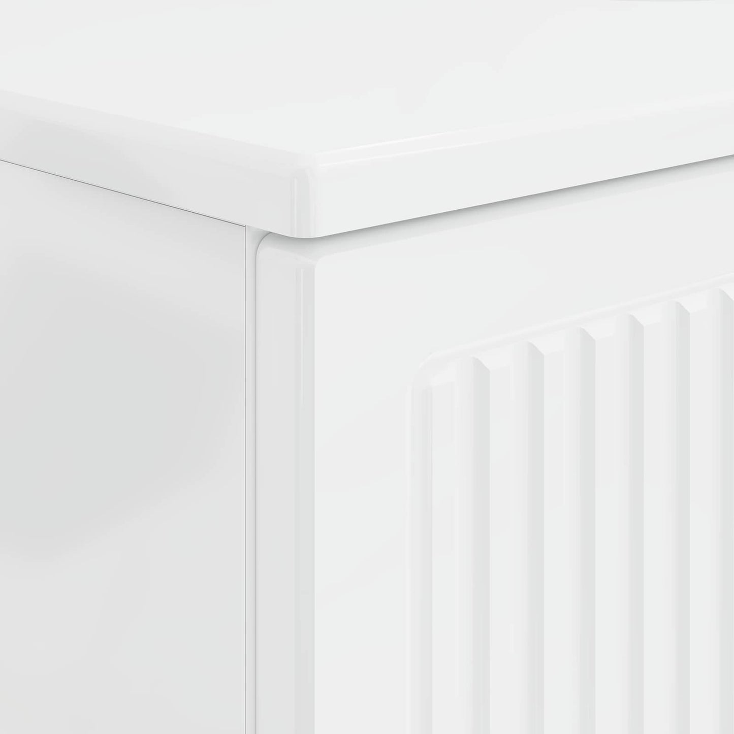 vidaXL Bathroom Sink Cabinet EDE High Gloss White 82 x 41x 59 cm