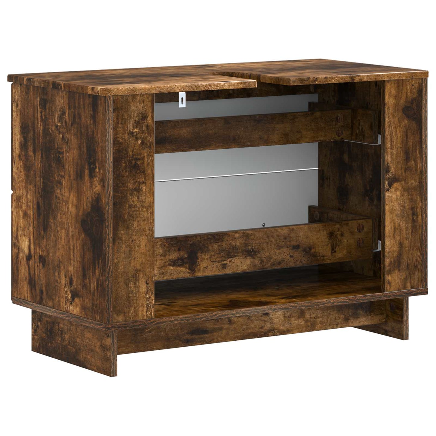 vidaXL Bathroom Sink Cabinet EDE Smoked Oak 82 x 41x 59 cm