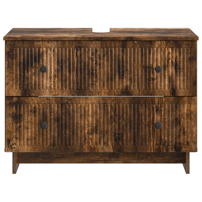 vidaXL Bathroom Sink Cabinet EDE Smoked Oak 82 x 41x 59 cm