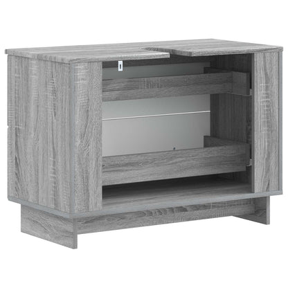 vidaXL Bathroom Sink Cabinet EDE Grey Sonoma 82 x 41x 59 cm