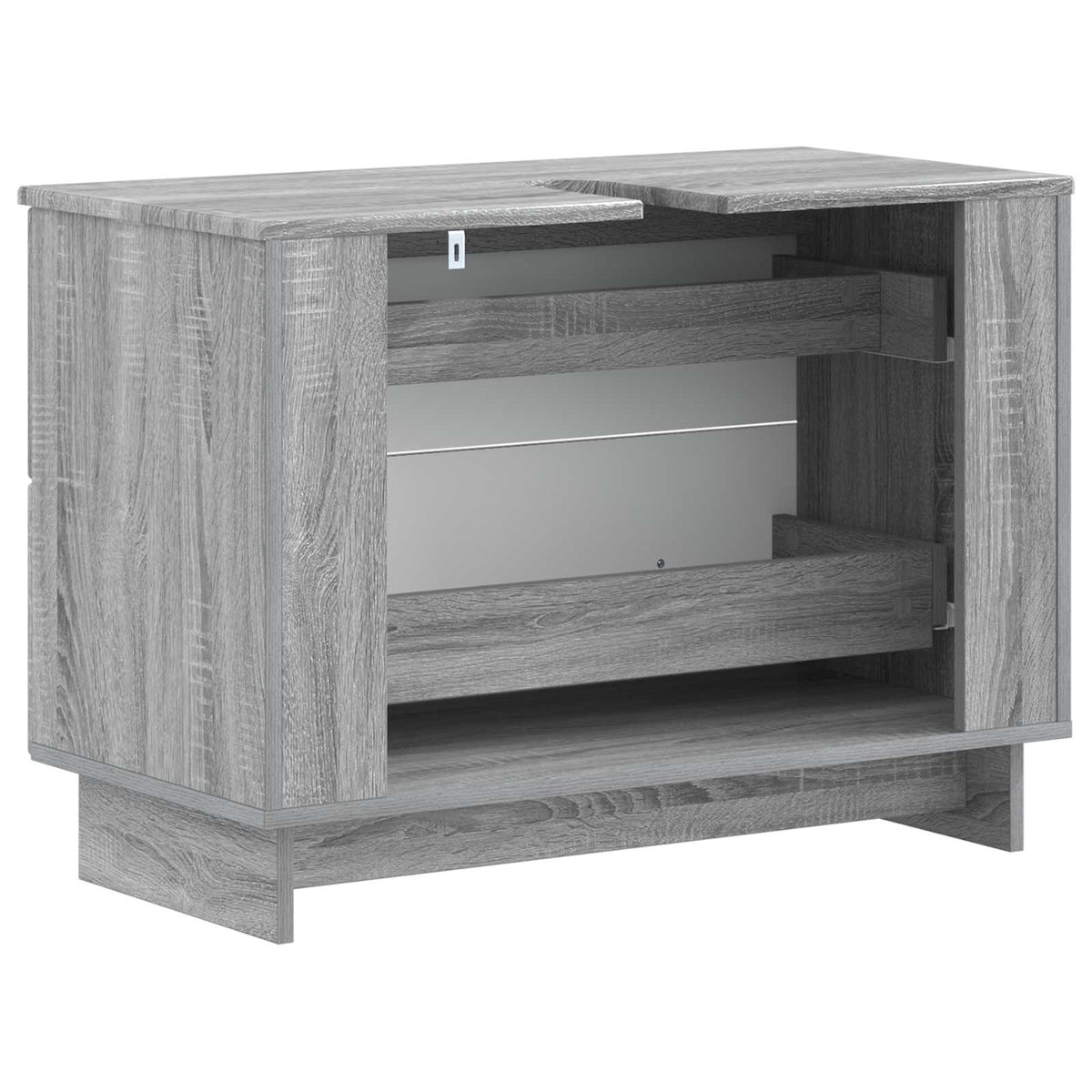 vidaXL Bathroom Sink Cabinet EDE Grey Sonoma 82 x 41x 59 cm