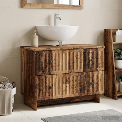 vidaXL Bathroom Sink Cabinet EDE Old Wood 82 x 41x 59 cm