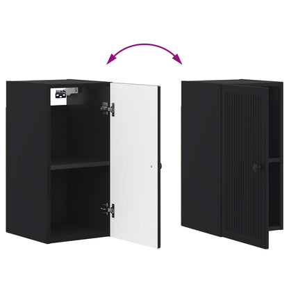 vidaXL Bathroom Wall Cabinet EDE Black 30 x 31 x 59 cm Engineered Wood