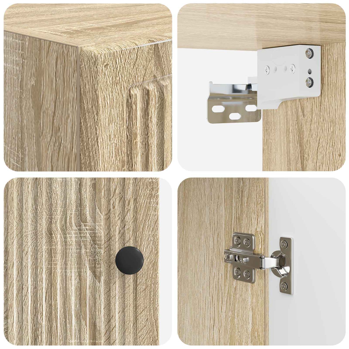 vidaXL Bathroom Wall Cabinet EDE Sonoma Oak 30 x 31 x 59 cm