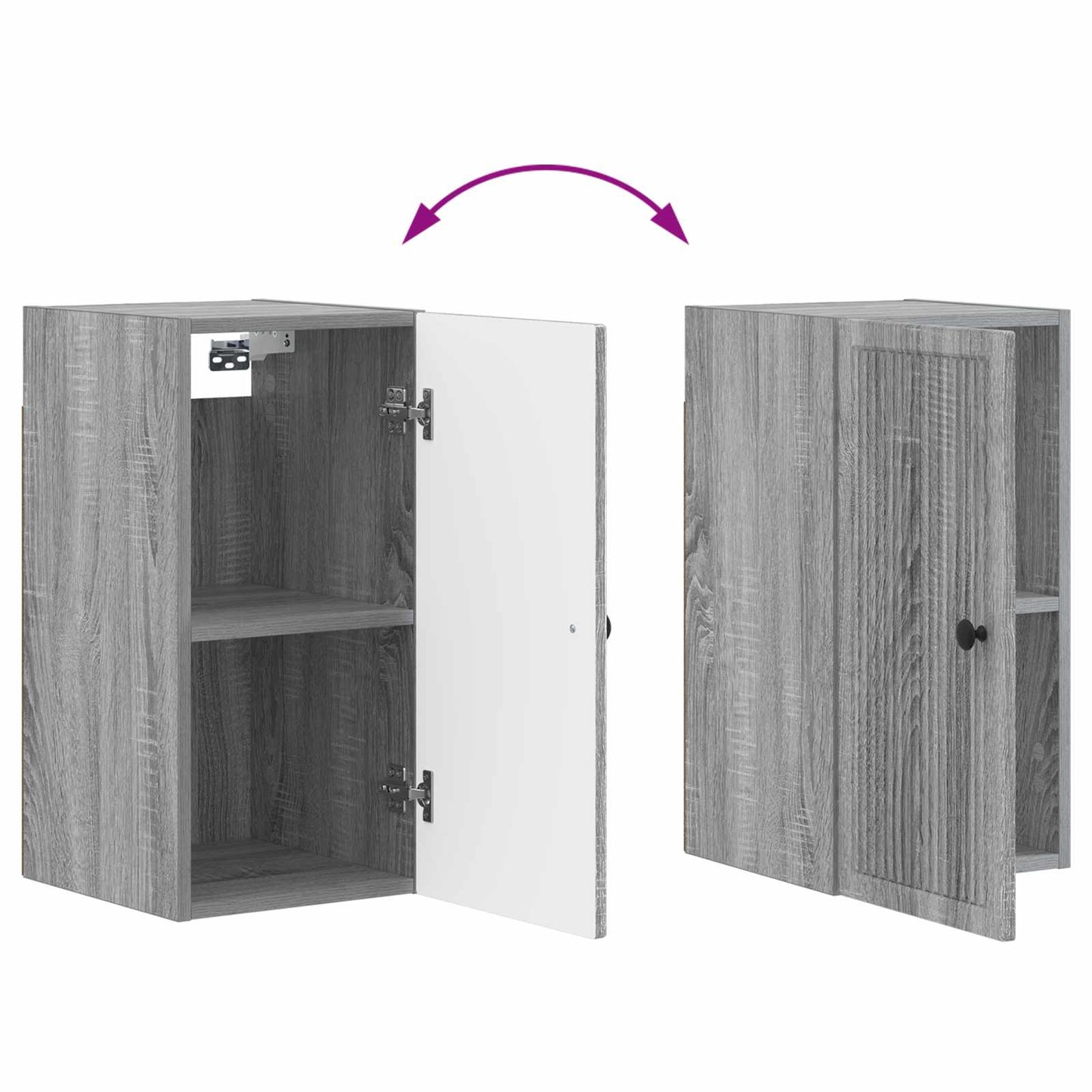 vidaXL Bathroom Wall Cabinet EDE Grey Sonoma 30 x 31 x 59 cm