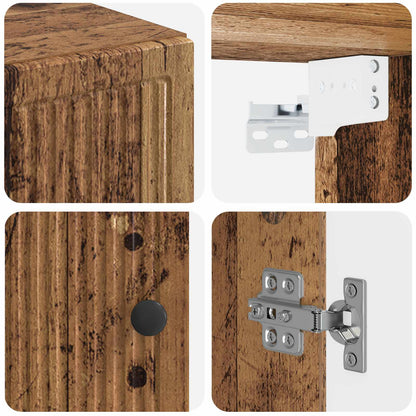 vidaXL Bathroom Wall Cabinet EDE Old Wood 30 x 31 x 59 cm