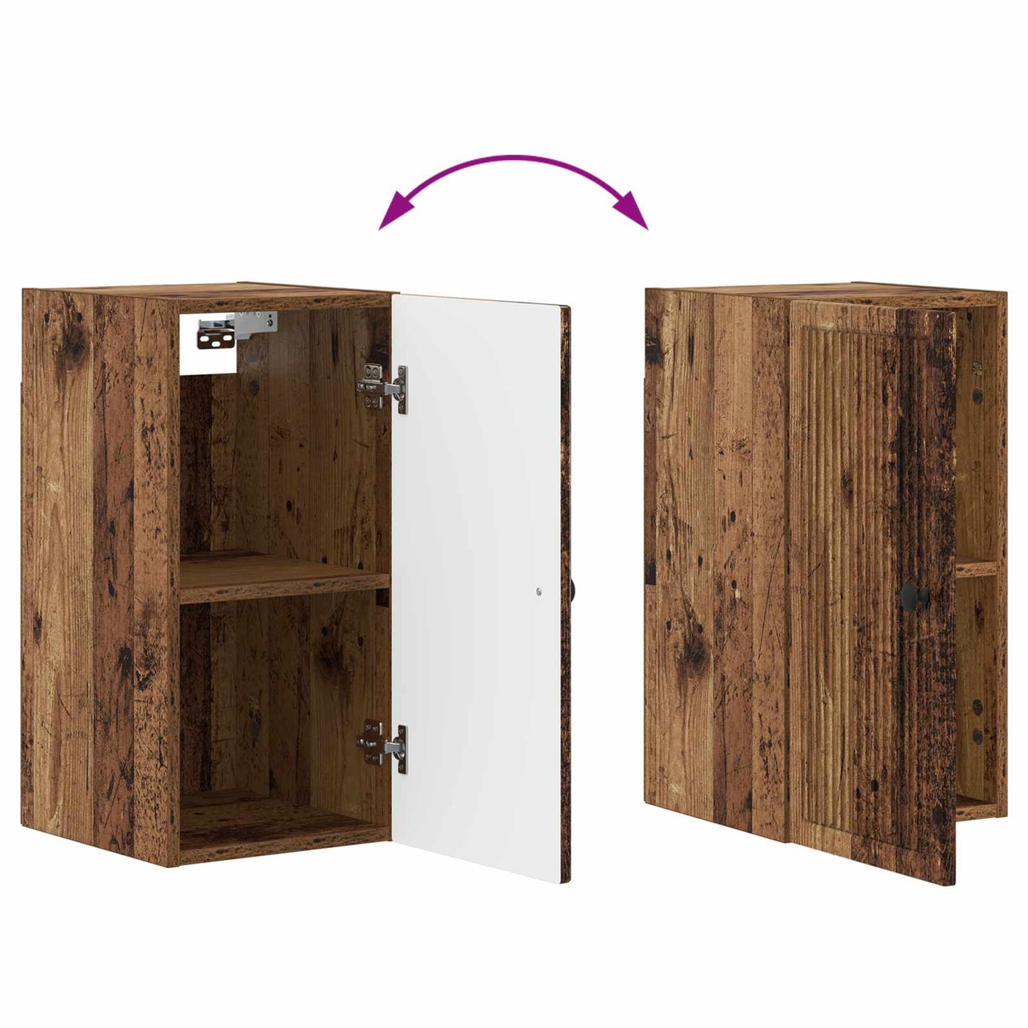 vidaXL Bathroom Wall Cabinet EDE Old Wood 30 x 31 x 59 cm