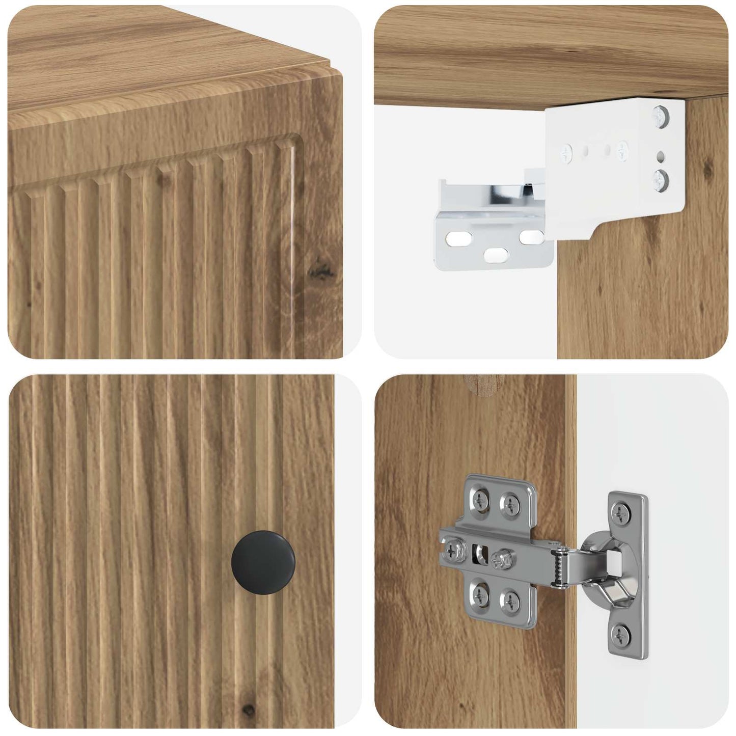 vidaXL Bathroom Wall Cabinet EDE Artisan Oak 30 x 31 x 59 cm