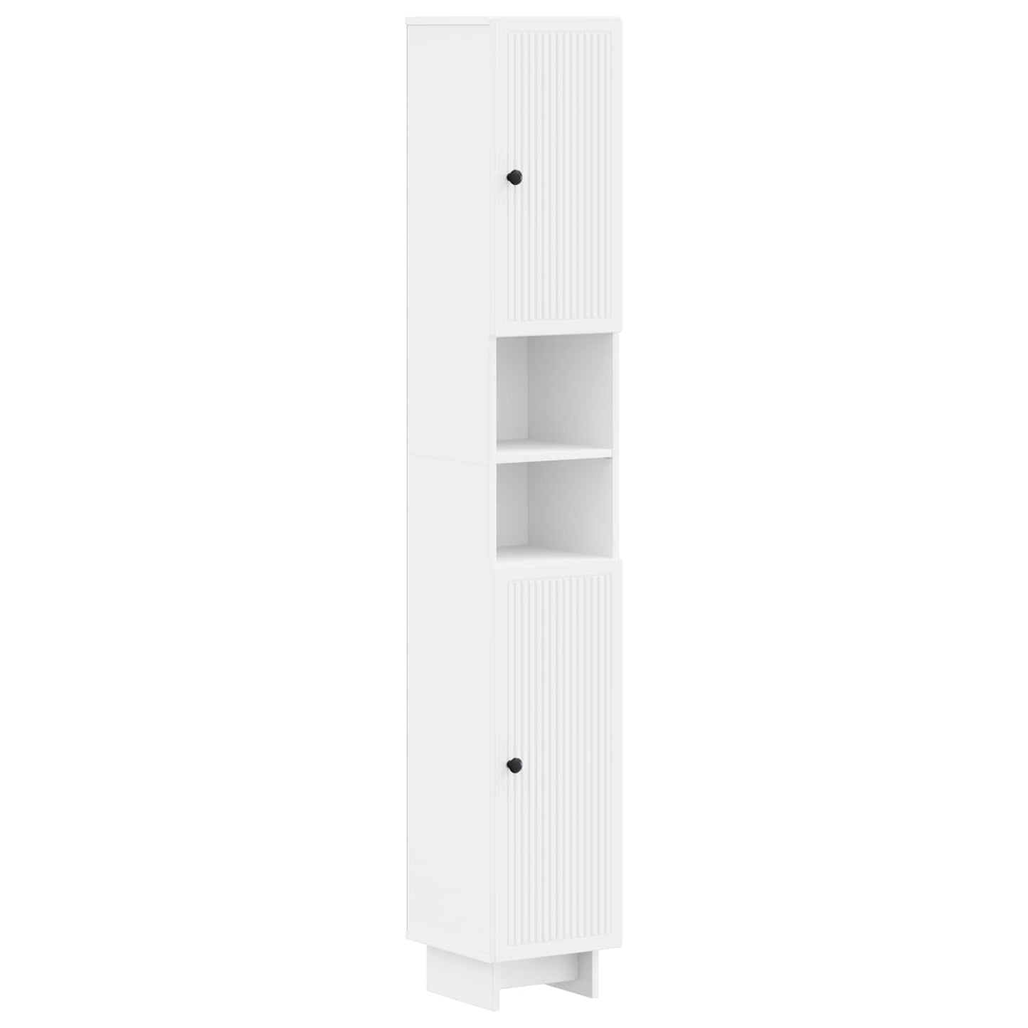 vidaXL Bathroom Cabinet with Open Shelf EDE White 30 x 31 x 190 cm