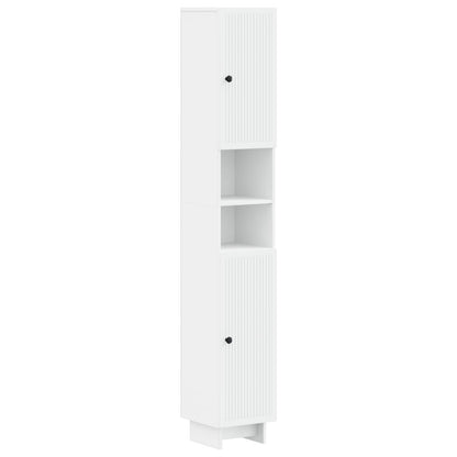 vidaXL Bathroom Cabinet with Open Shelf EDE White 30 x 31 x 190 cm