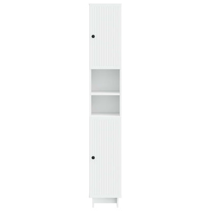 vidaXL Bathroom Cabinet with Open Shelf EDE White 30 x 31 x 190 cm