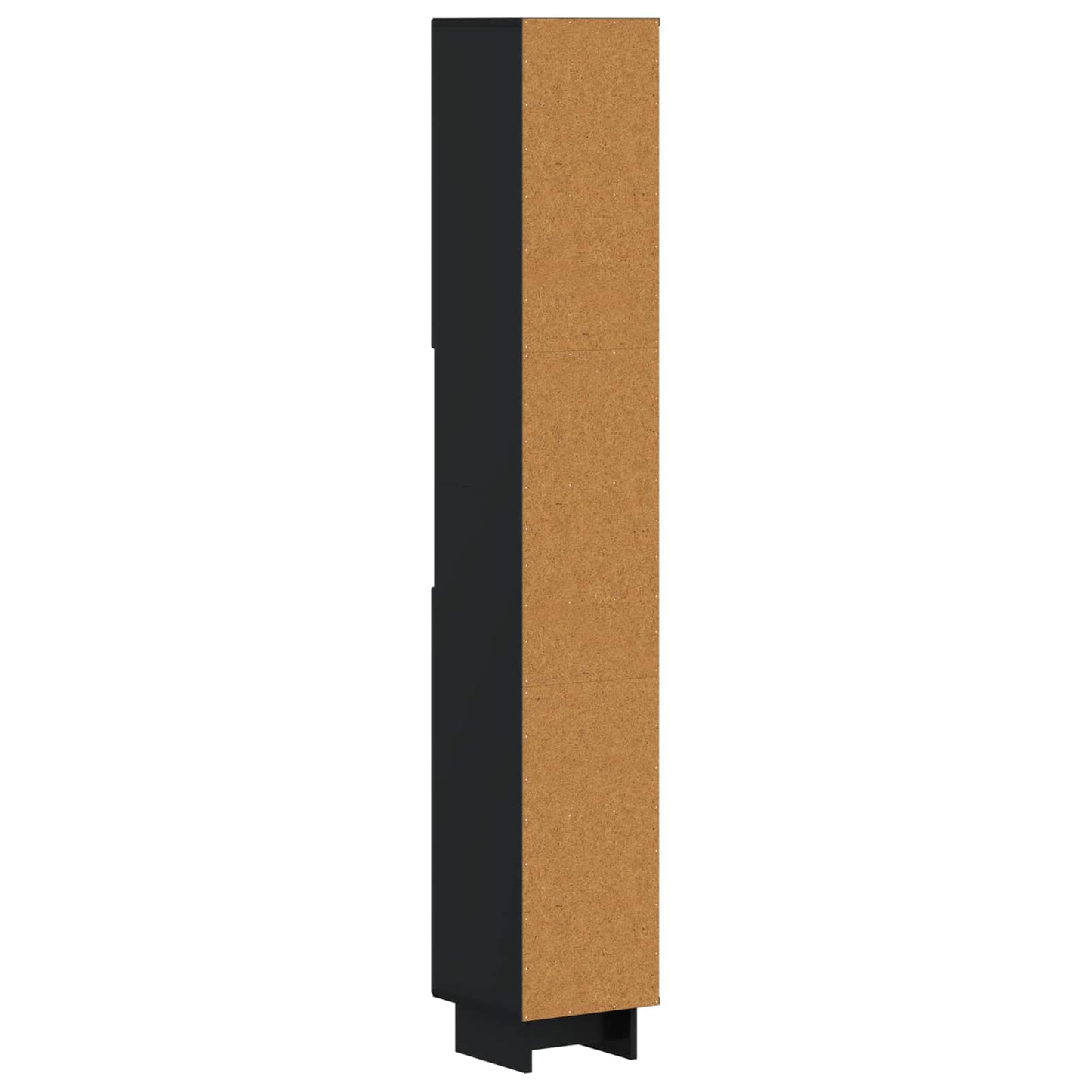 vidaXL Bathroom Cabinet with Open Shelf EDE Black 30 x 31 x 190 cm