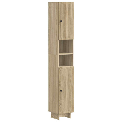 vidaXL Bathroom Cabinet with Open Shelf EDE Sonoma Oak