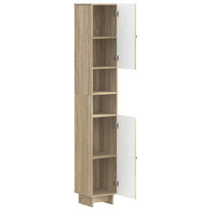 vidaXL Bathroom Cabinet with Open Shelf EDE Sonoma Oak