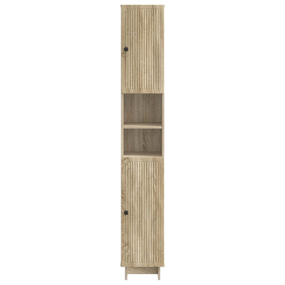 vidaXL Bathroom Cabinet with Open Shelf EDE Sonoma Oak
