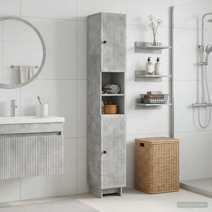 vidaXL Bathroom Cabinet with Open Shelf EDE Concrete Grey
