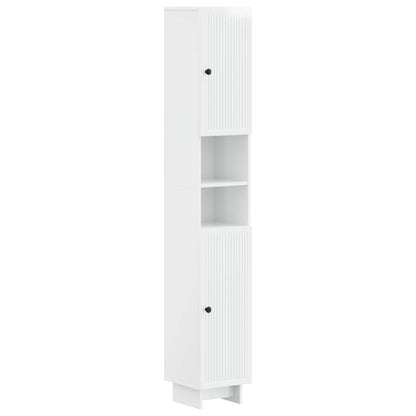 vidaXL Bathroom Cabinet with Open Shelf EDE High Gloss White