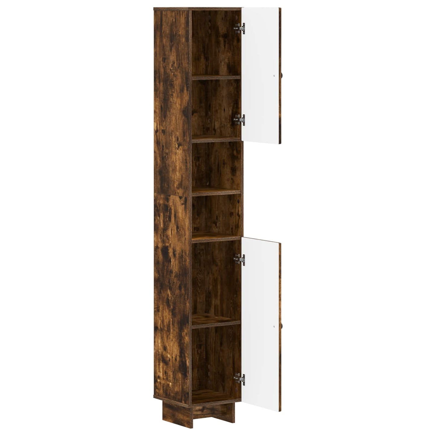 vidaXL Bathroom Cabinet with Open Shelf EDE Smoked Oak