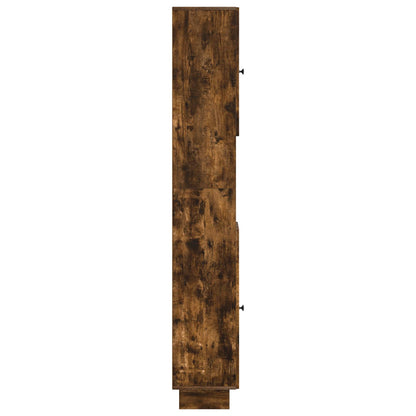 vidaXL Bathroom Cabinet with Open Shelf EDE Smoked Oak