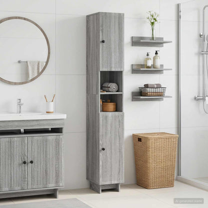 vidaXL Bathroom Cabinet with Open Shelf EDE Grey Sonoma