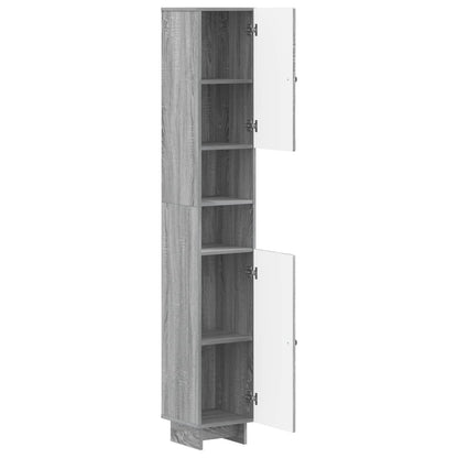 vidaXL Bathroom Cabinet with Open Shelf EDE Grey Sonoma