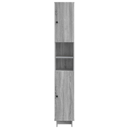 vidaXL Bathroom Cabinet with Open Shelf EDE Grey Sonoma