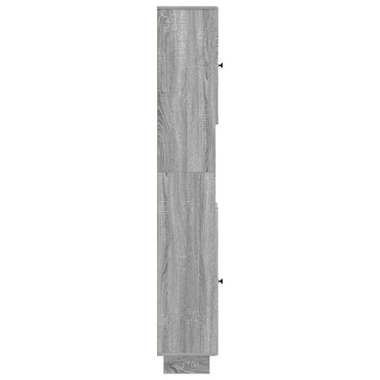 vidaXL Bathroom Cabinet with Open Shelf EDE Grey Sonoma