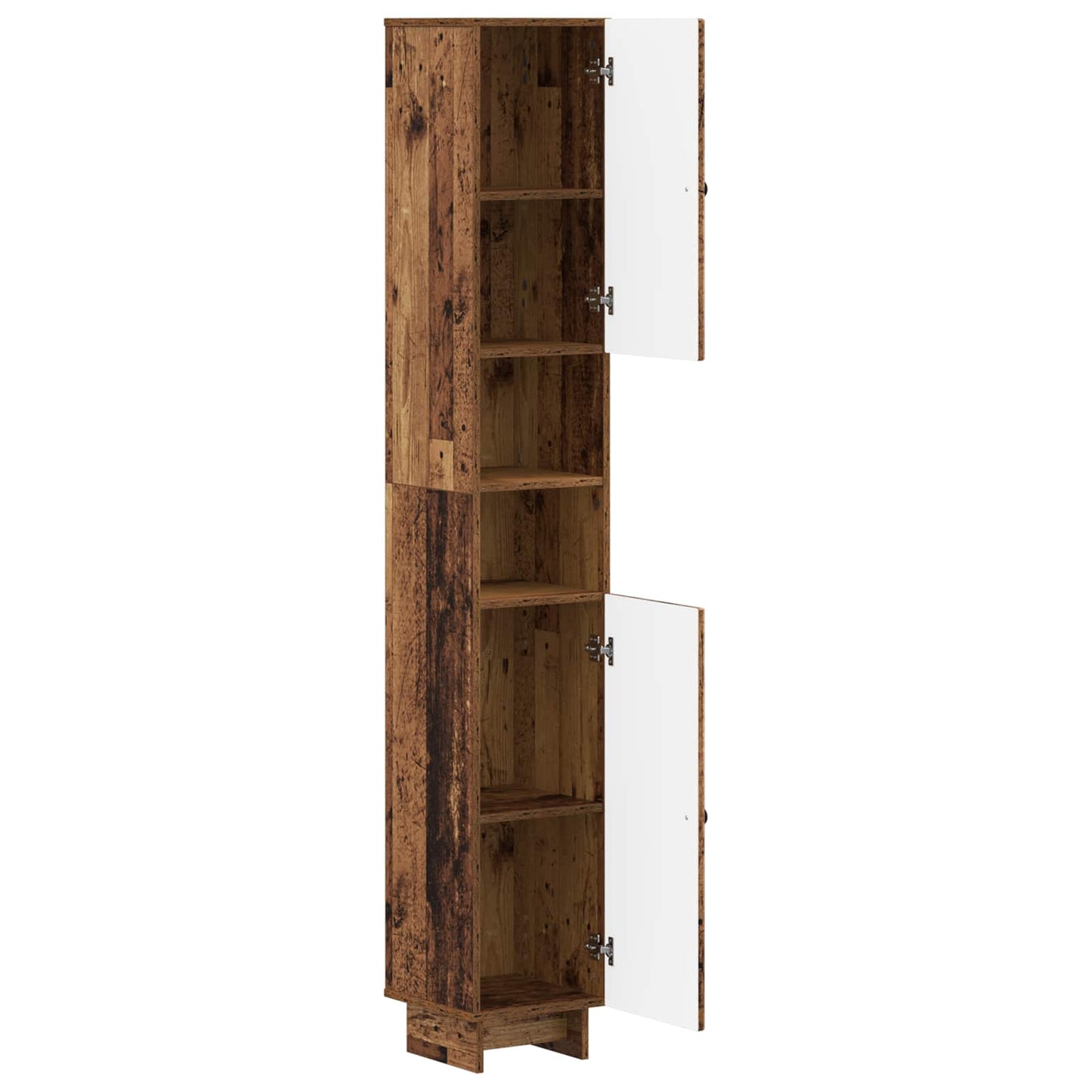 vidaXL Bathroom Cabinet with Open Shelf EDE Old Wood 30 x 31 x 190 cm