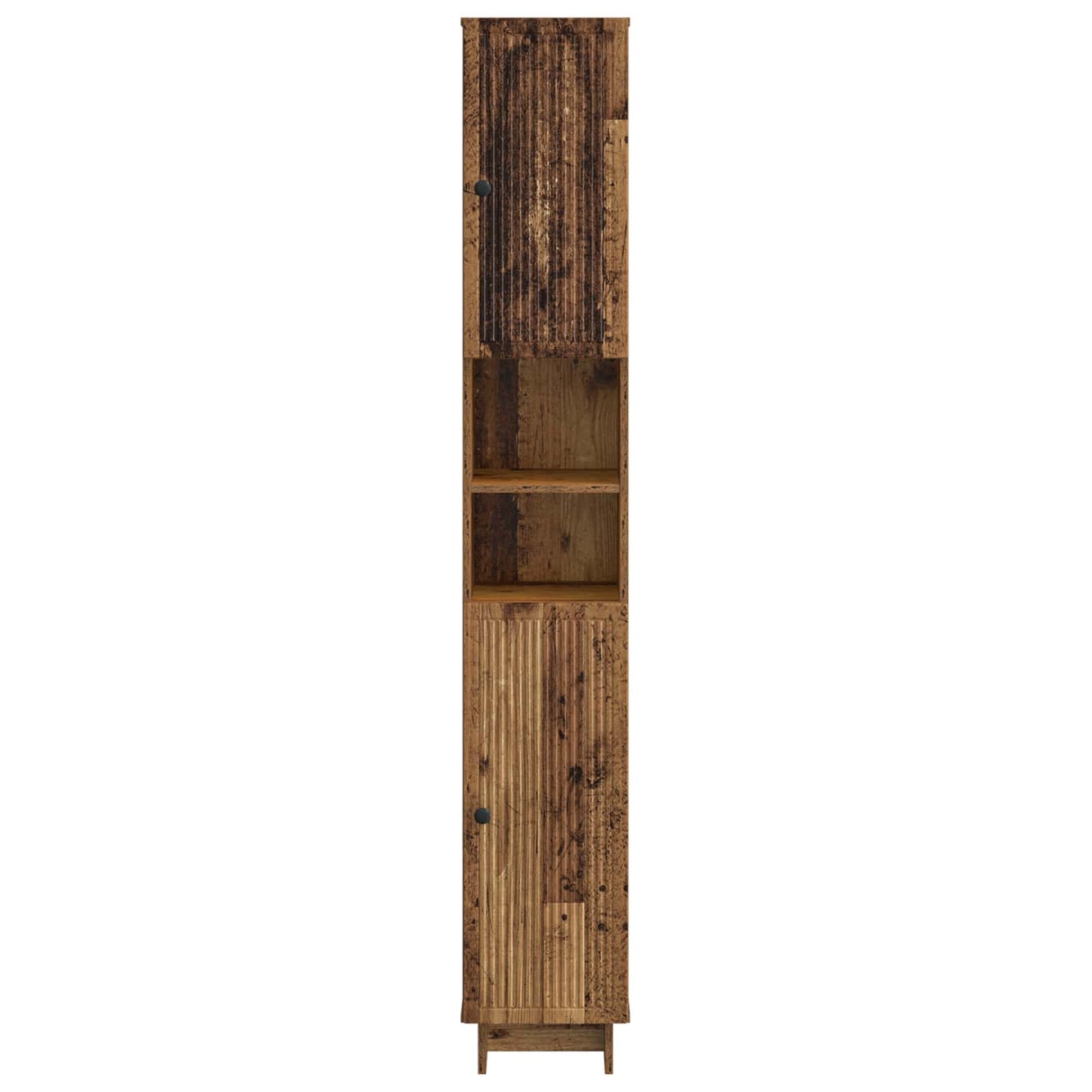 vidaXL Bathroom Cabinet with Open Shelf EDE Old Wood 30 x 31 x 190 cm