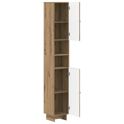 vidaXL Bathroom Cabinet with Open Shelf EDE Artisan Oak