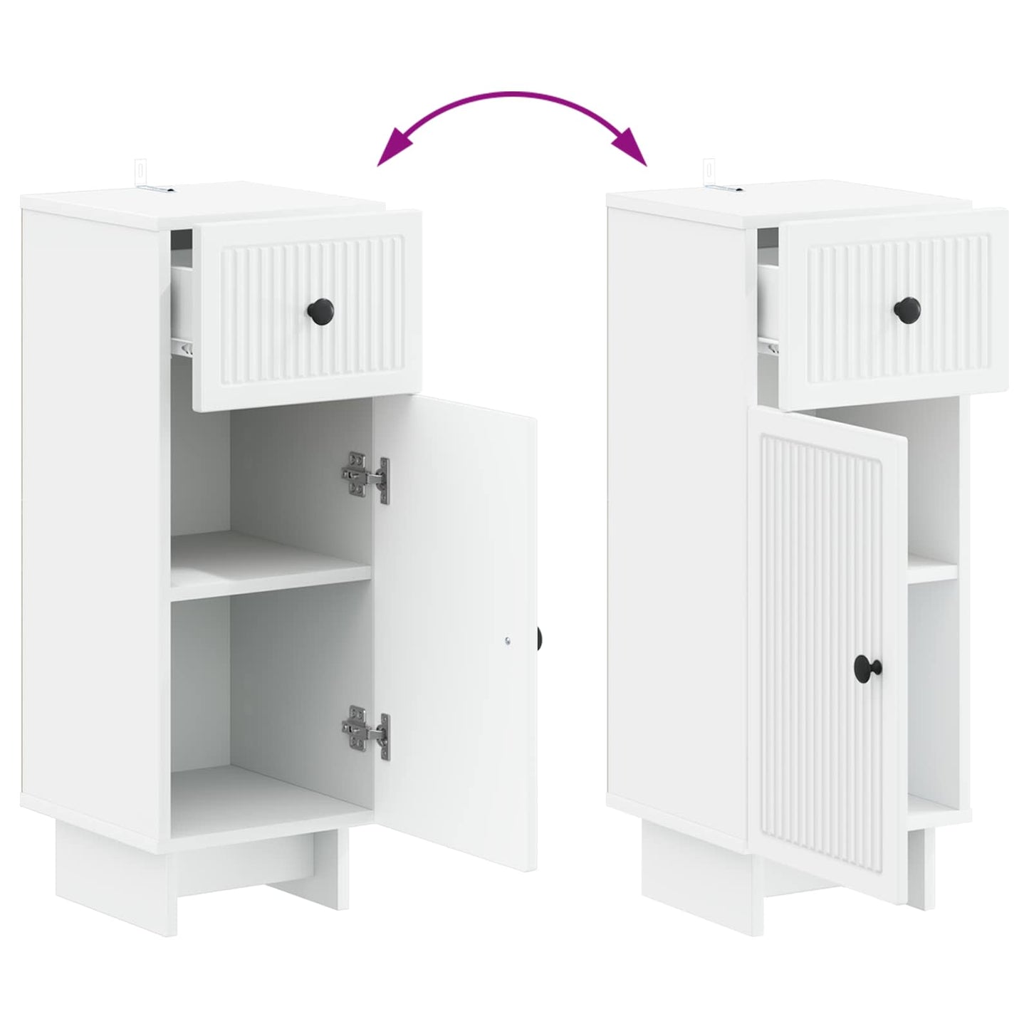 vidaXL Bathroom Storage Cainet EDE White 30 x 31 x 80 cm