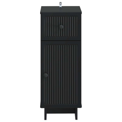 vidaXL Bathroom Storage Cainet EDE Black 30 x 31 x 80 cm