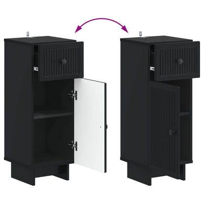 vidaXL Bathroom Storage Cainet EDE Black 30 x 31 x 80 cm
