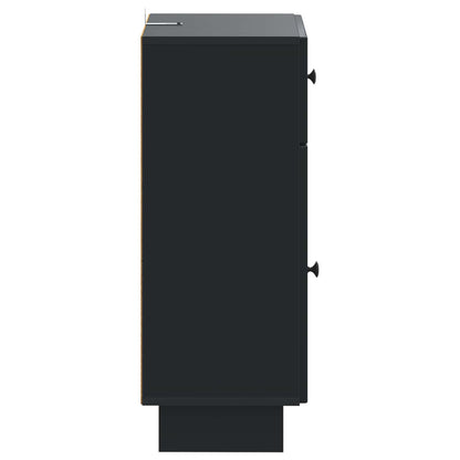 vidaXL Bathroom Storage Cainet EDE Black 30 x 31 x 80 cm