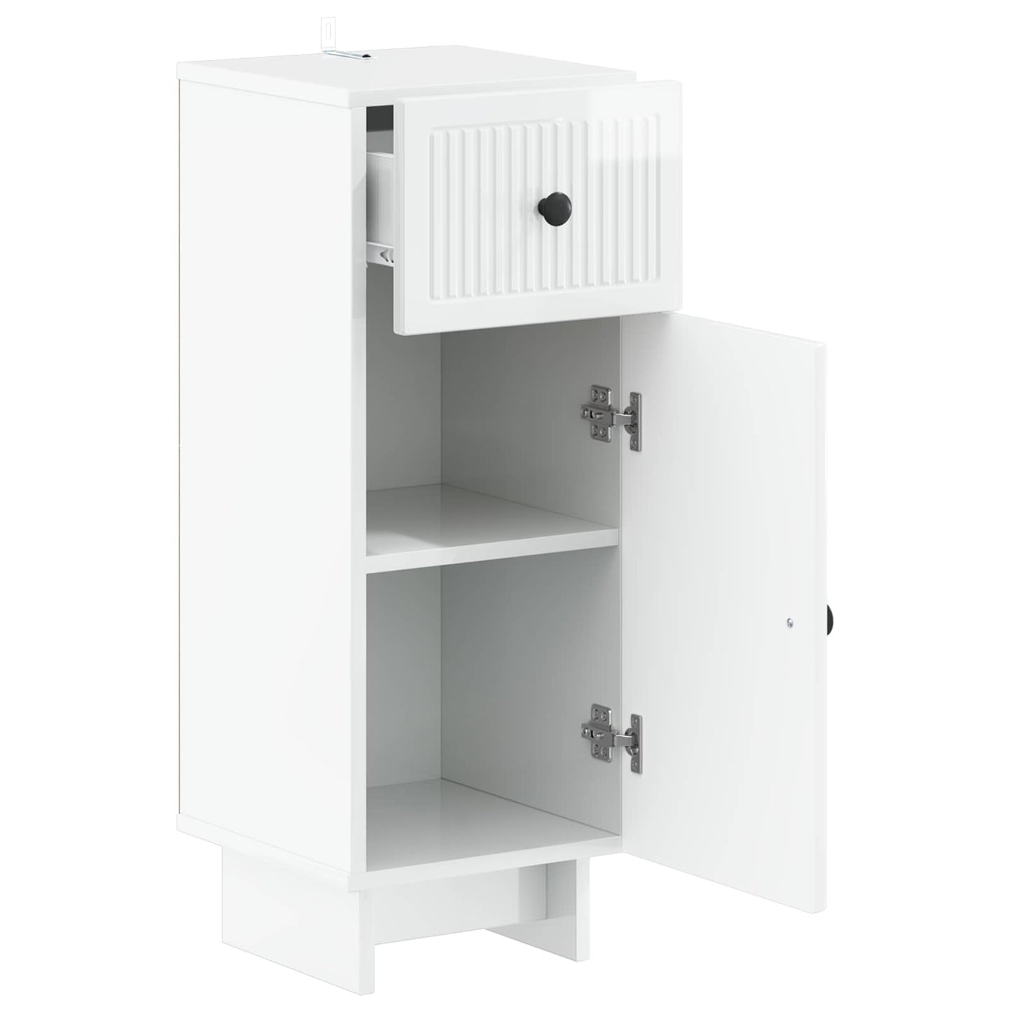 vidaXL Bathroom Storage Cainet EDE High Gloss White 30 x 31 x 80 cm